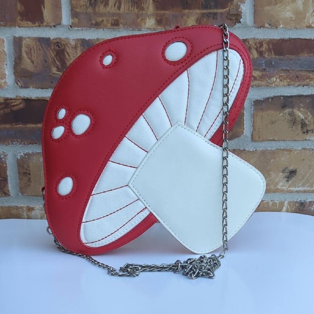 Mushroom Shaped Red and White Bag